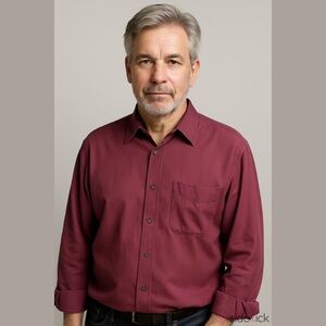 Tommy Bahama Dusty Mauve 100% Silk Button Down Chest Pocket Mens Size 2XB (Big)